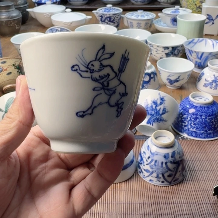 青花瓷器杯子茶具
