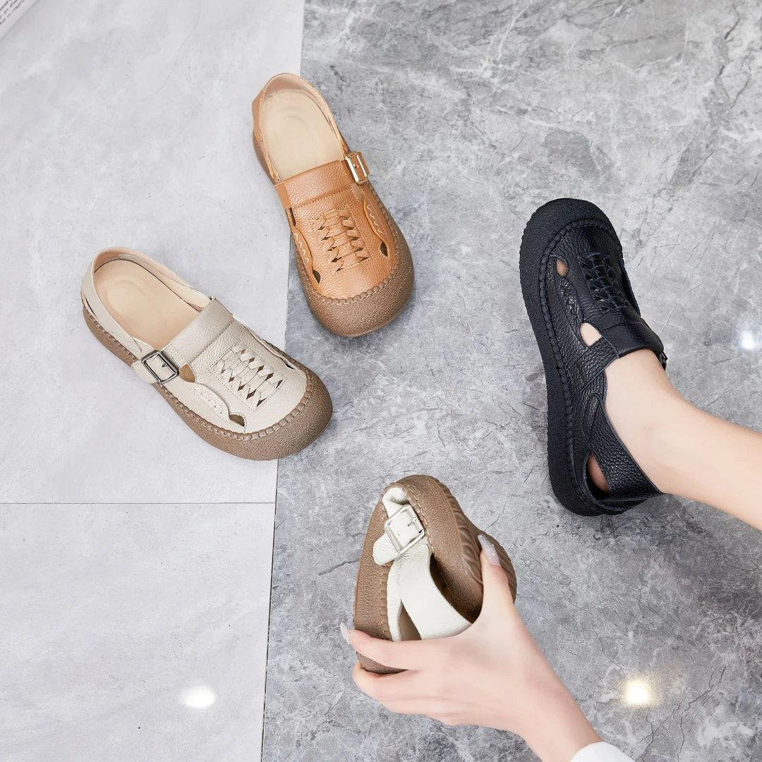 断码清货001-040罗马凉鞋敲软舒适防滑软底轻便女平底凉鞋