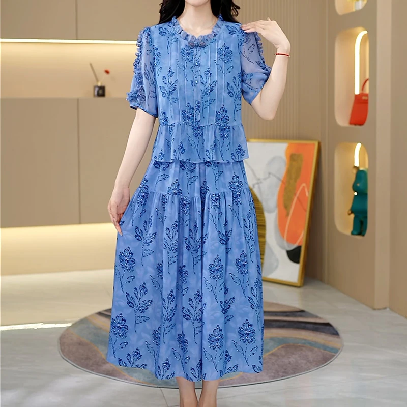 夏季季新款优雅气质中长款女装连衣裙【578#】
