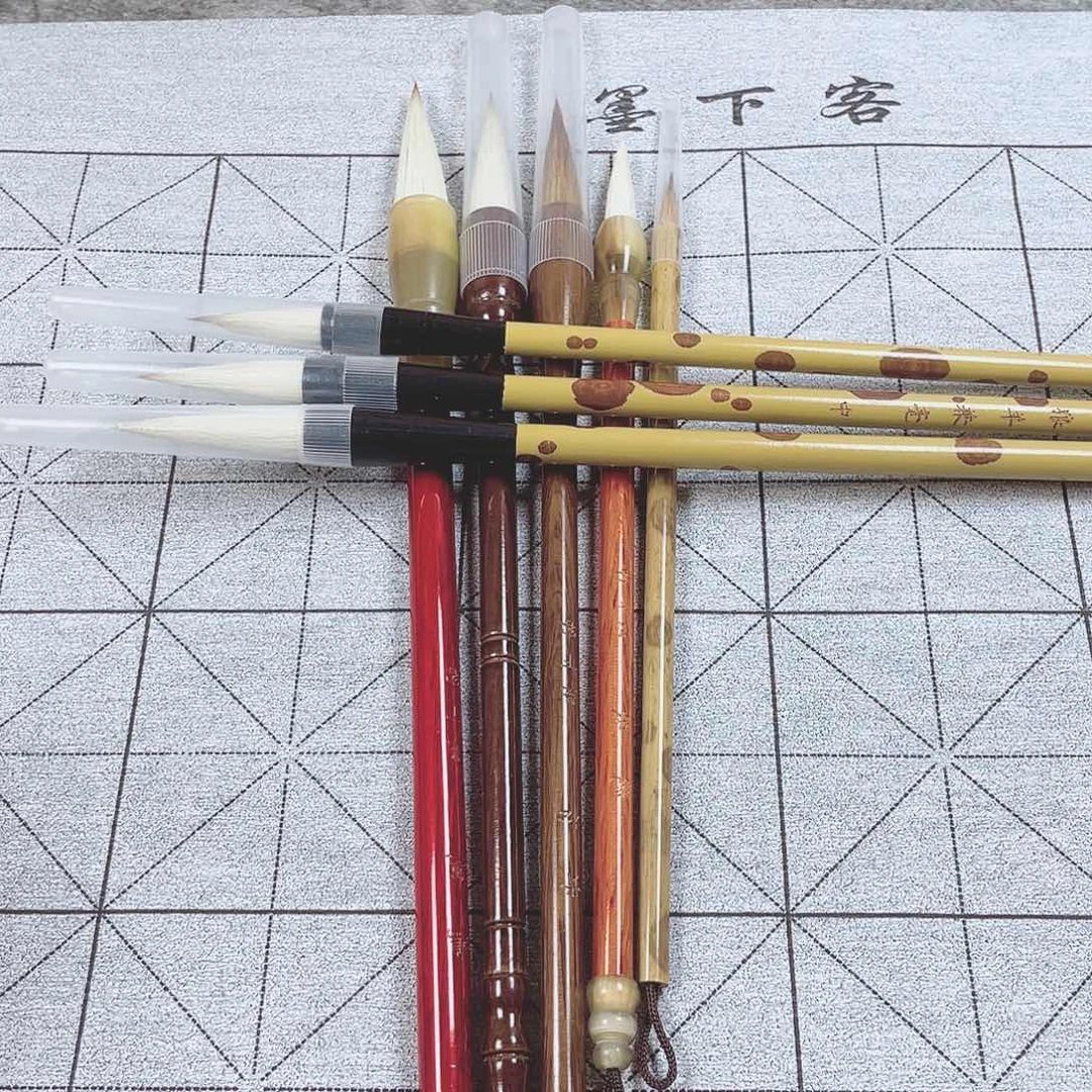 毛笔套餐8支加水洗布