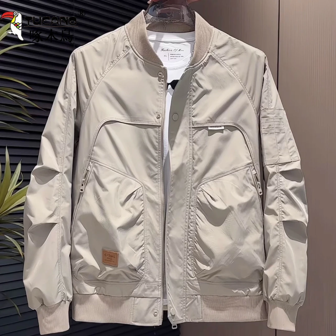 啄木鳥潮牌棒球服外套男士2025新款春秋冬季高级感工装休闲夹克男