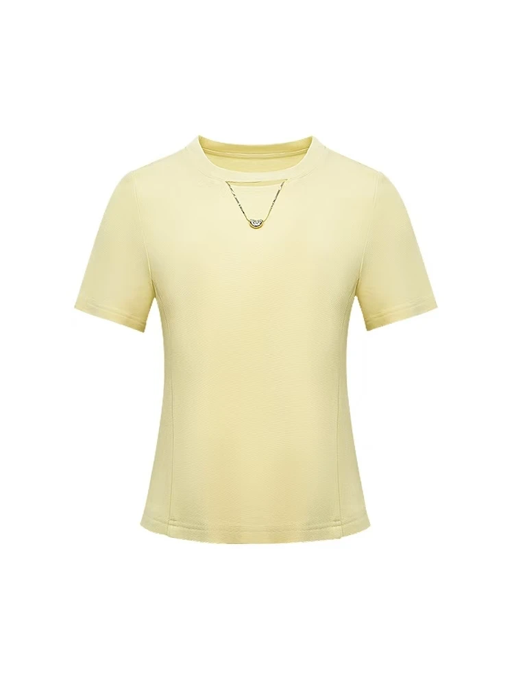 （橙子小店）《心之所向轻熟短袖风尚新定义》修身百搭t恤T桖夏季女款