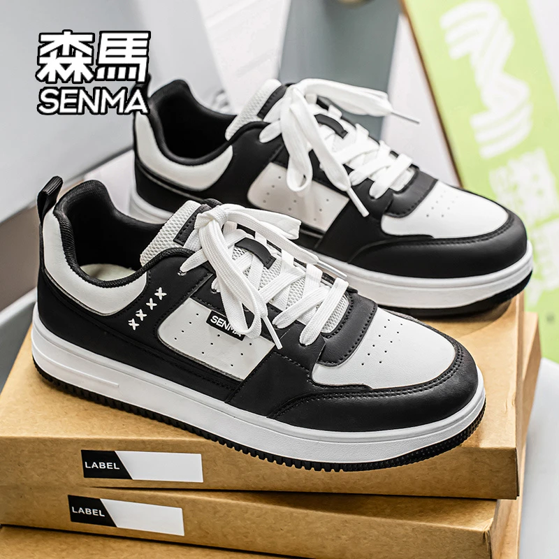 SENMA/森马小白鞋男款冬季透气高级感休闲板鞋百搭厚底增高运动鞋