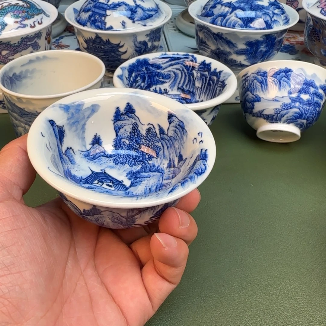 纯手工纯手绘茶具石头279