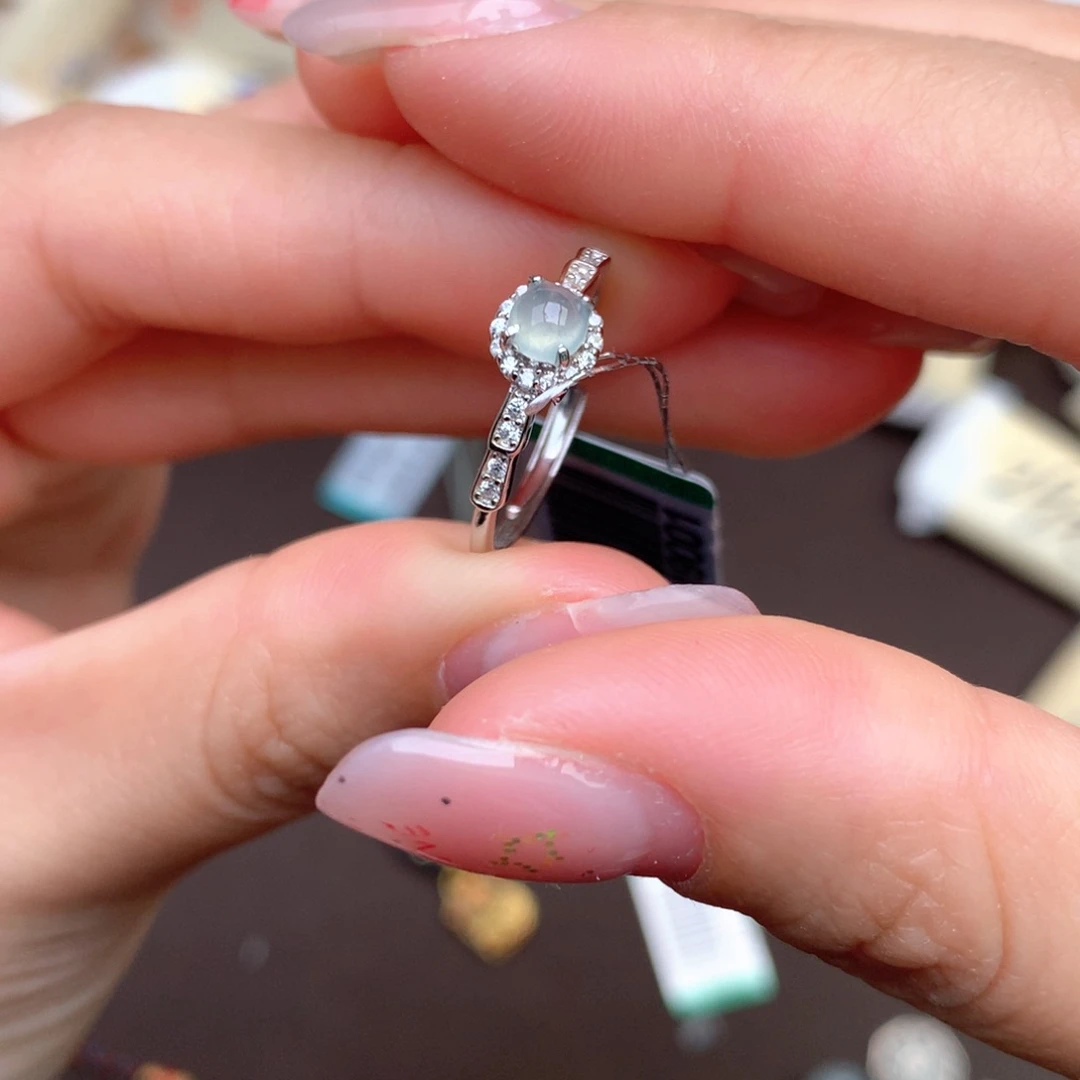 【闪购商品】翡翠戒指银S925镶嵌一