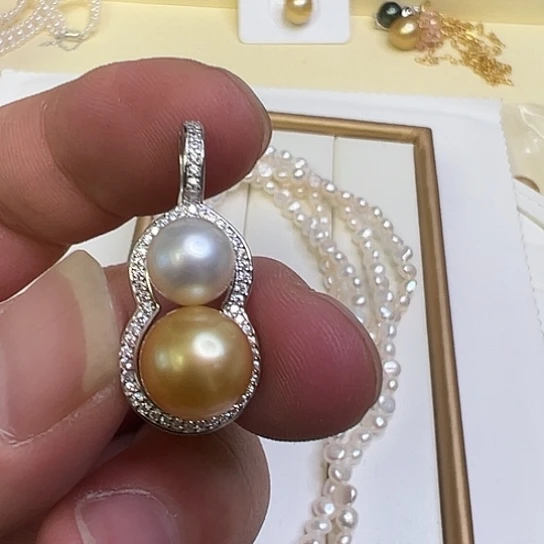 姜***糖颈饰未镶嵌海水珍珠定制