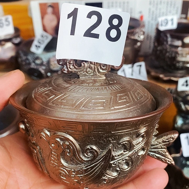 紫砂茶杯柴烧纯手工128