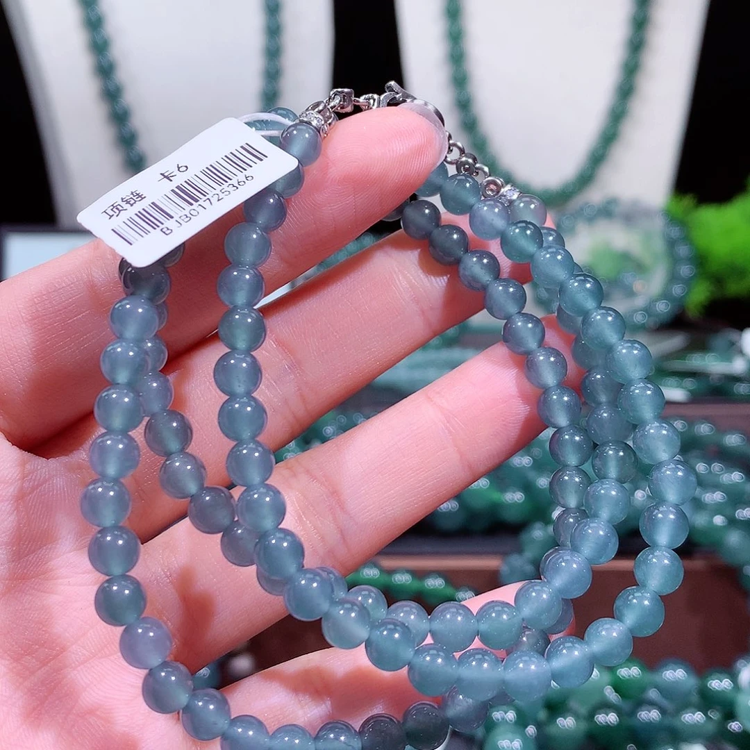 翡翠未镶嵌手链天然a货翡翠项链5.8