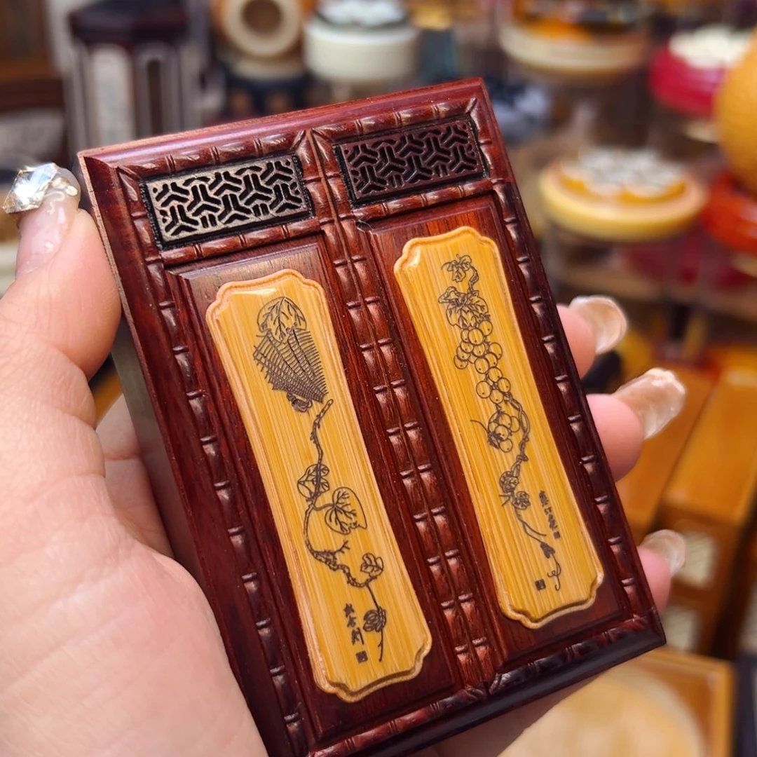张胜林红木竹林盒