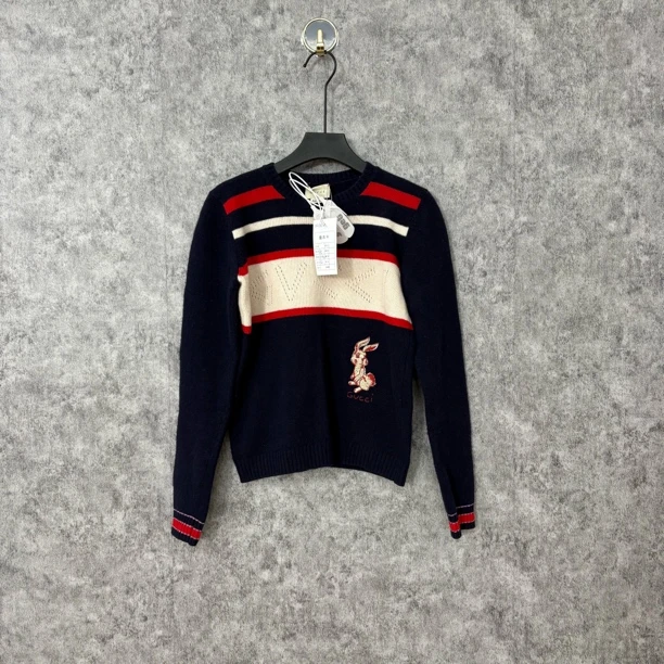 95新 GUCCI/古驰 古驰藏蓝色毛衣上衣