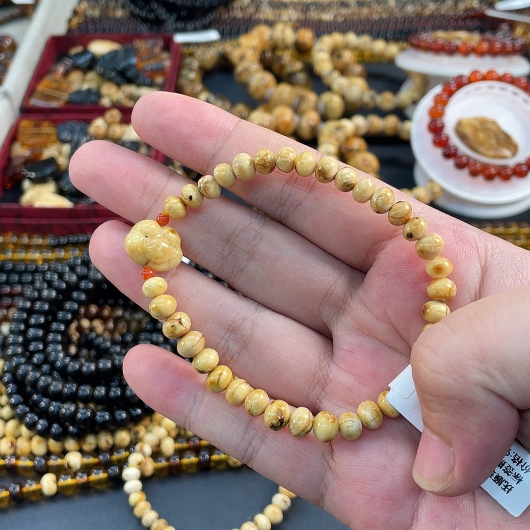 分***鐘琥珀未镶嵌裸石6mm蜜蜡