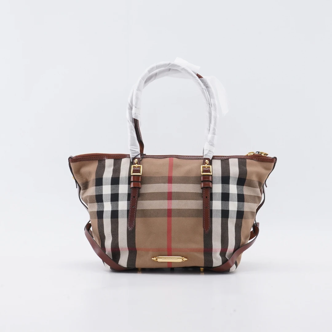 未使用 BURBERRY/博柏利 帆布拼皮革 托特包【静文】BGC201300057