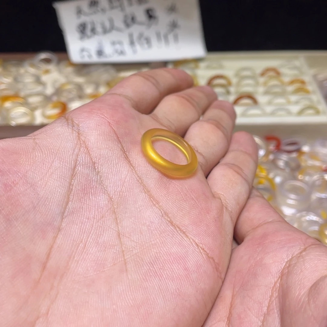 玛瑙/玉髓未镶嵌戒指12号港11