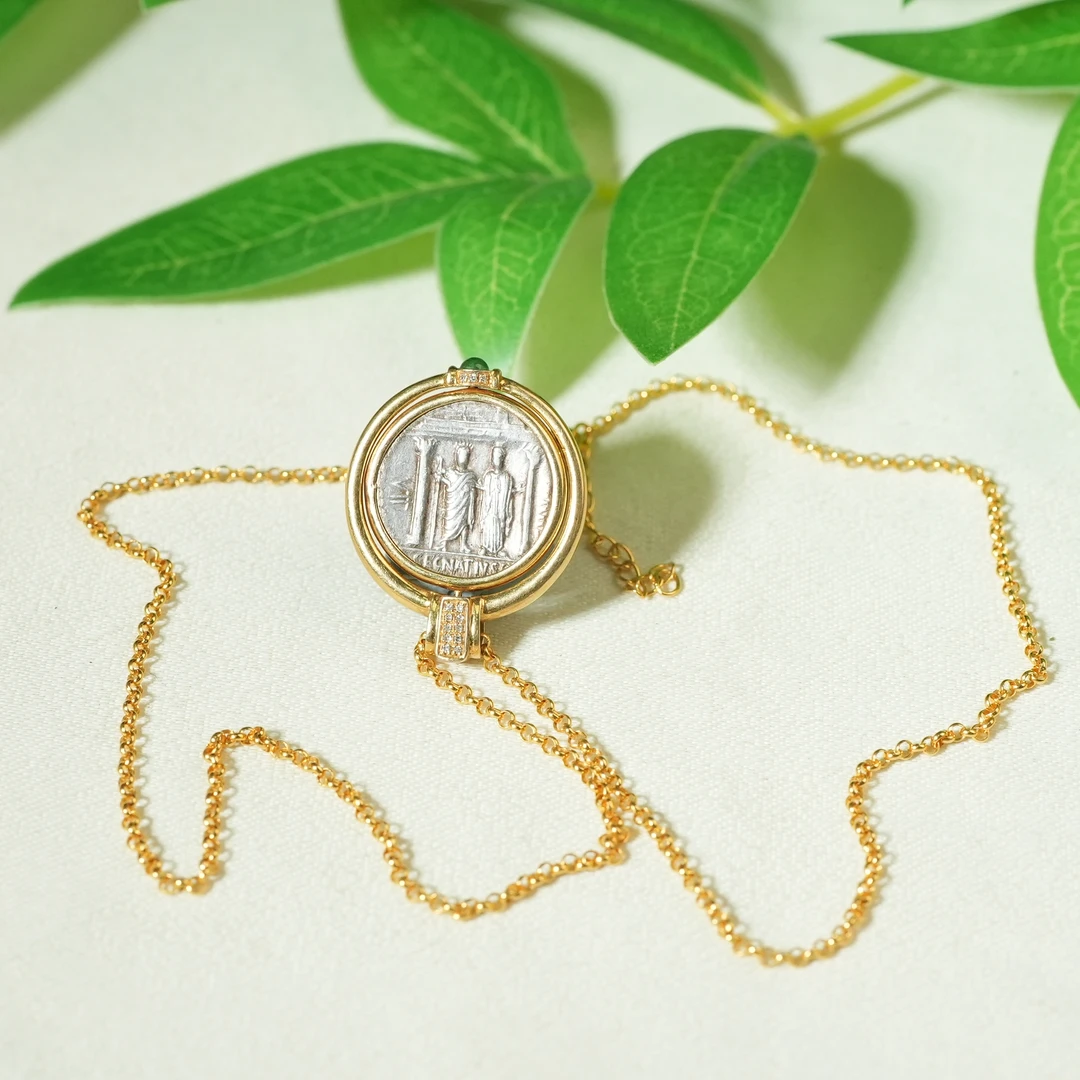 古罗马银币镶嵌项链【古珠精选】AAXXY250121012