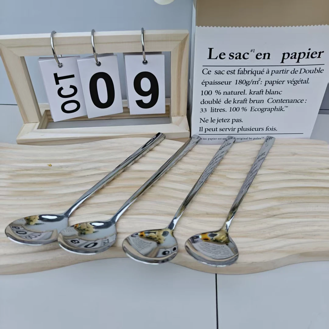 sam品牌加强锻打一体成型吃饭勺4只家用厨房必备高颜值【汤家限定】