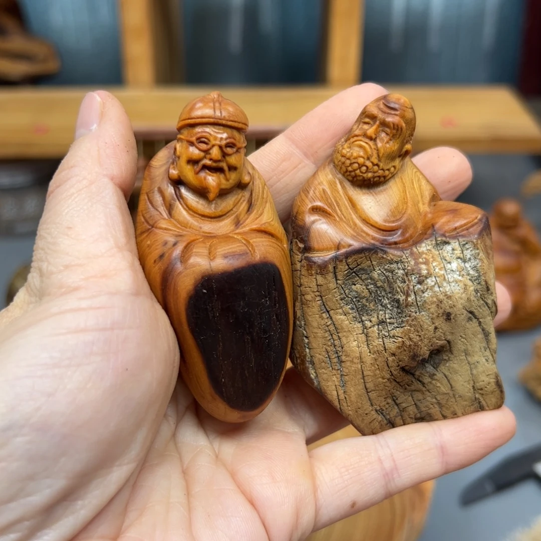 林***肆柏木崖柏木摆件手把件，