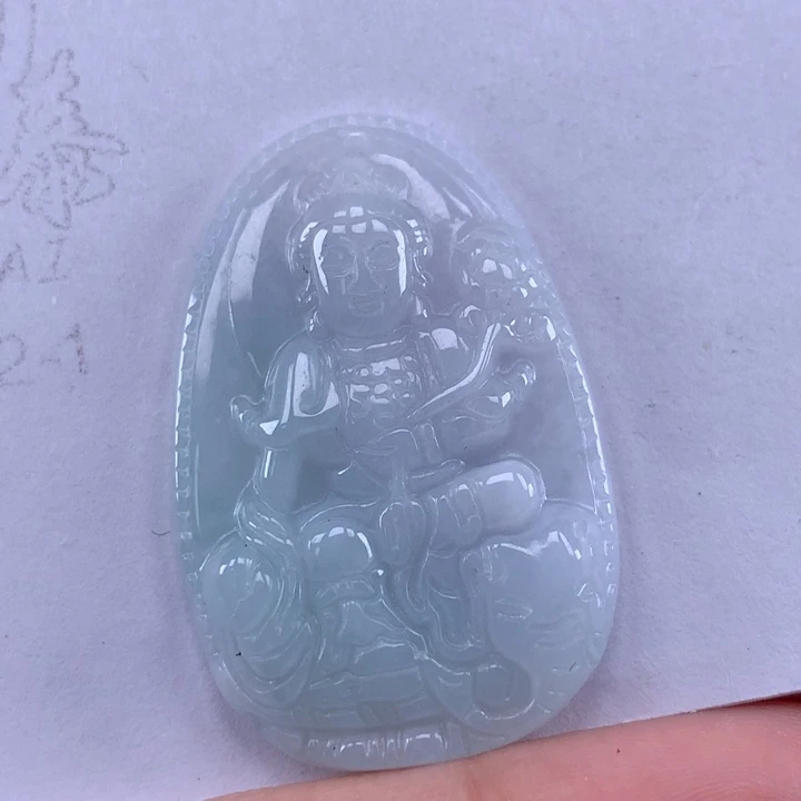 颈饰未镶嵌翡翠普贤菩萨吊坠