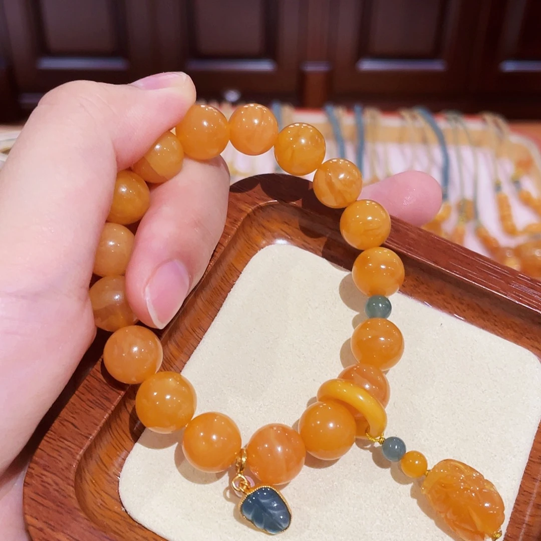 蜜蜡手链未镶嵌手串