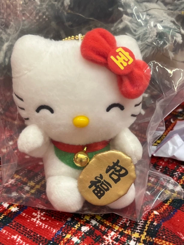 土豆专拍招财猫kitty挂件