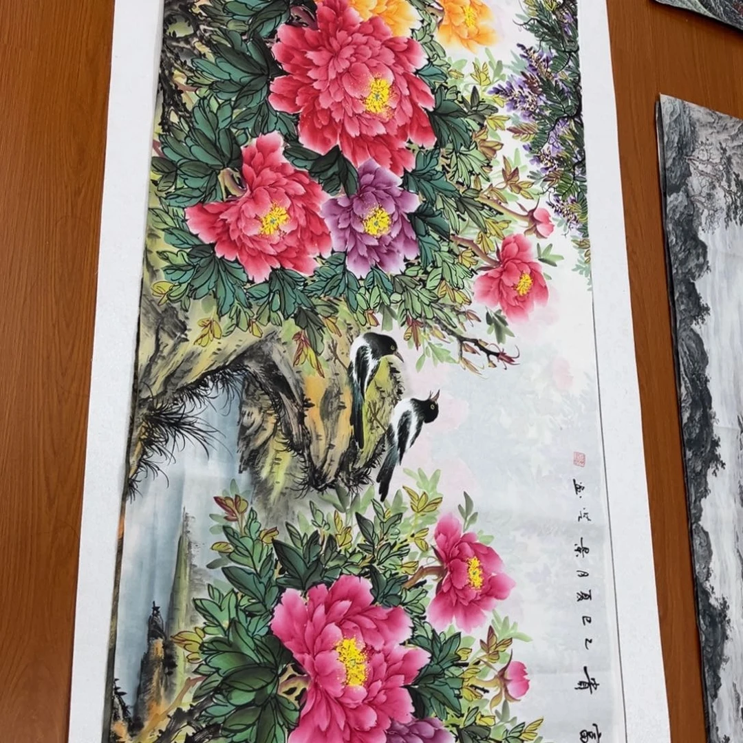 小六尺画心牡丹！！！！！！！