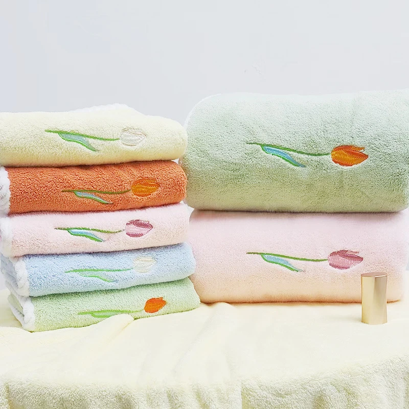 新款郁金香毛巾套装 加厚吸水家用浴巾婚庆商铺开业礼品毛巾柔软