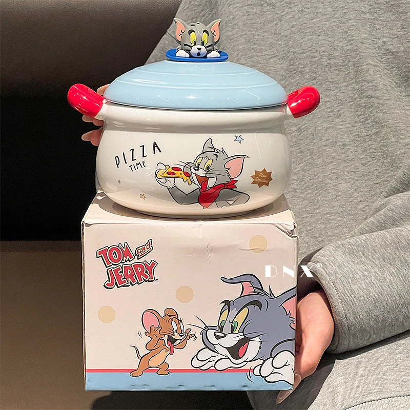 猫和老鼠联名泡面碗带盖2025新款女高颜值陶瓷汤饭碗家用生日礼物