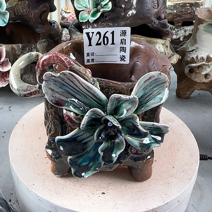 紫砂花盆景德镇陶瓷多肉261