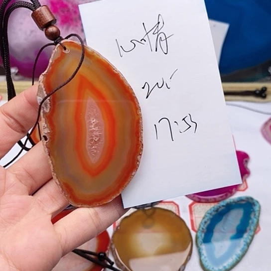 玛瑙/玉髓颈饰未镶嵌心****茶