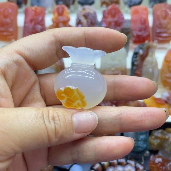 玛瑙/玉髓吊坠(赠链)未镶嵌吊坠