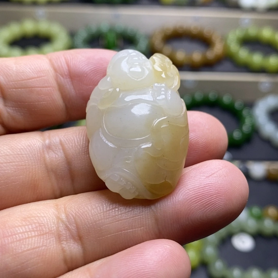 和田玉未镶嵌吊坠(不含链)