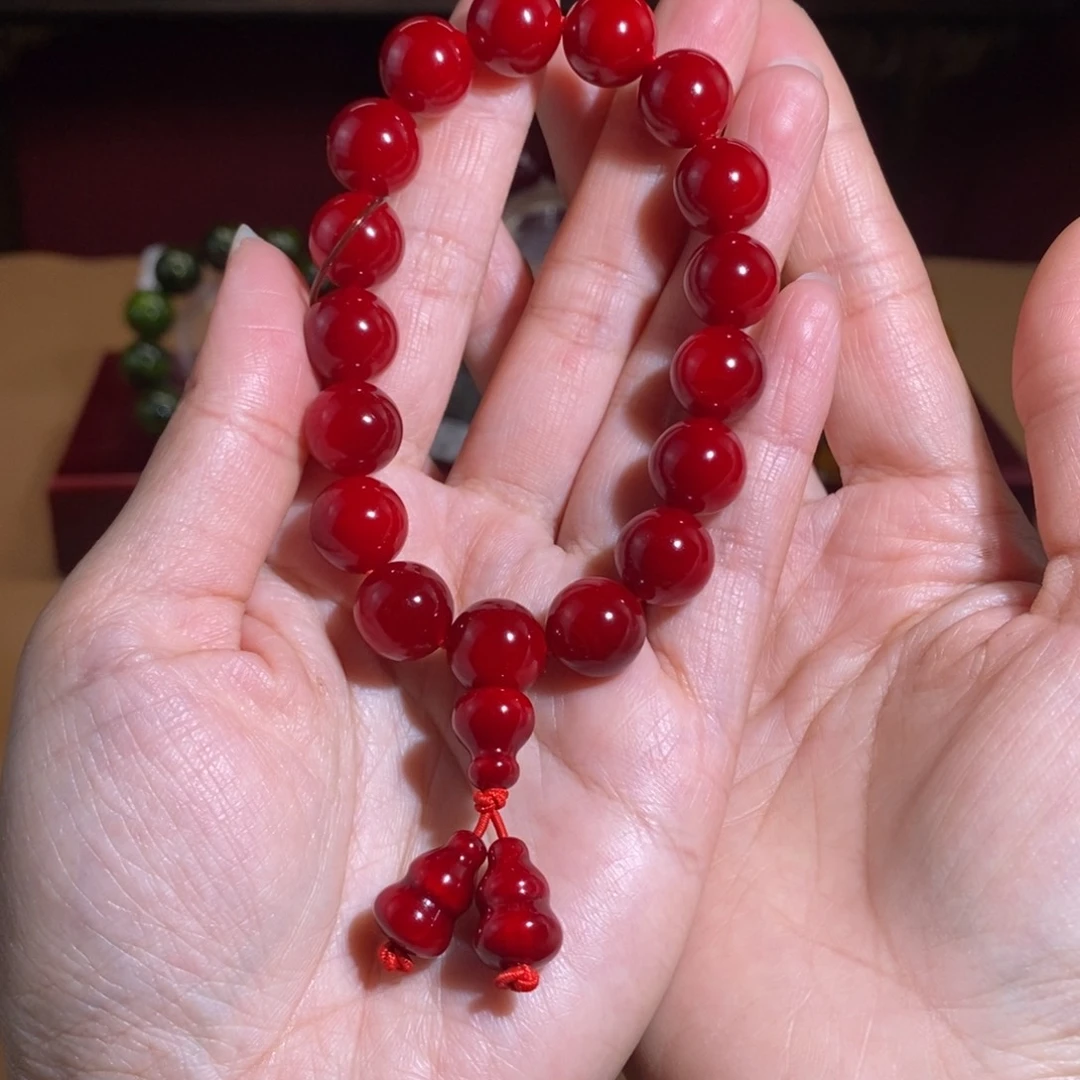 贝壳杉玉*帝王血龙木1.2/108颗红油