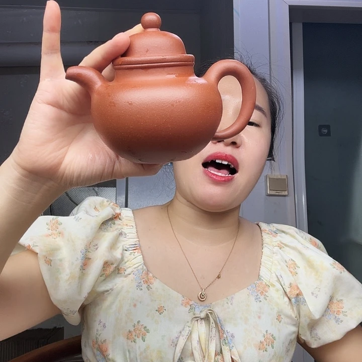 茶壶紫砂原矿半手工降坡掇球400cc