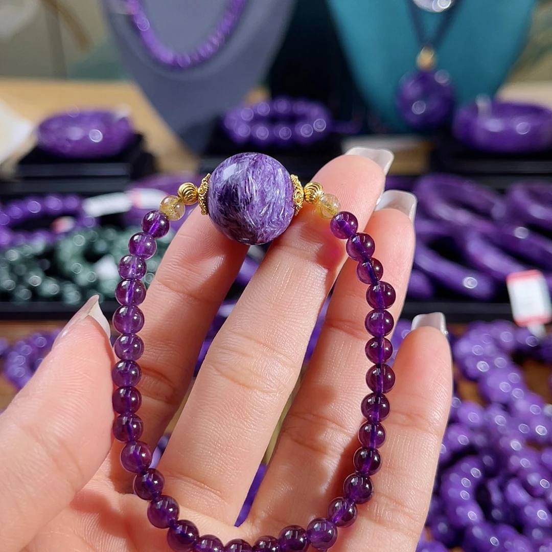 查罗石（紫龙晶）手链未镶嵌