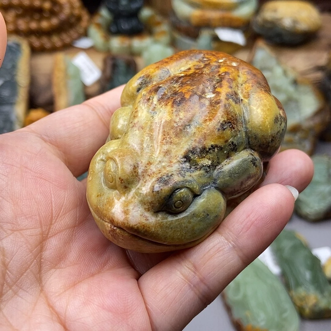 岫岩河磨玉（透闪石质玉）手把未镶嵌老*