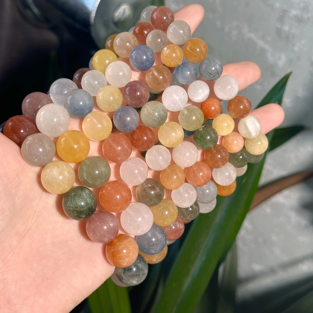 T187 天然彩兔毛手串 多样性发其一