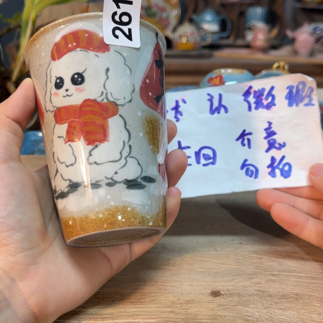 壶素浅陶瓷手工手绘