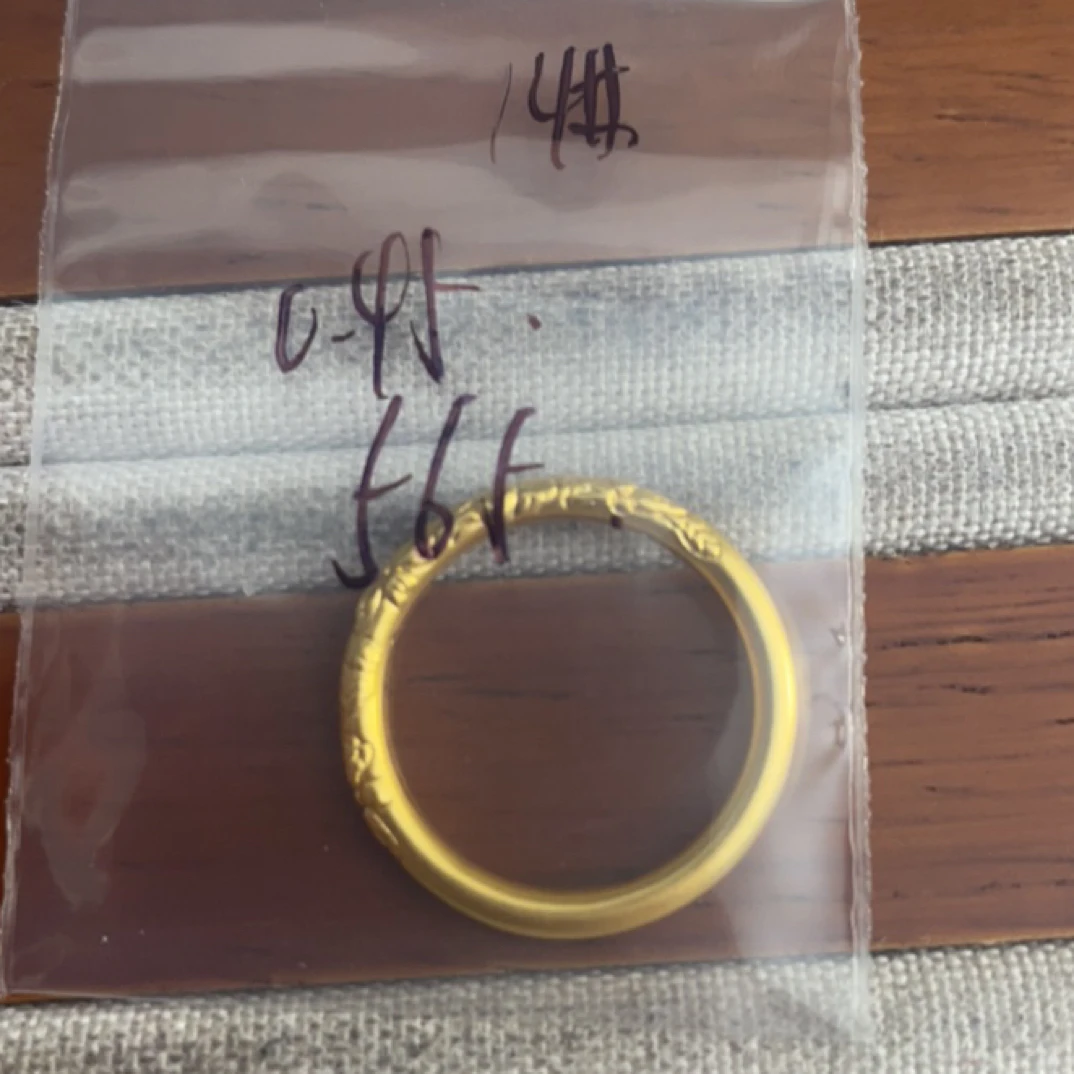 克重0.45 14号 樱花繁花戒指 足金999