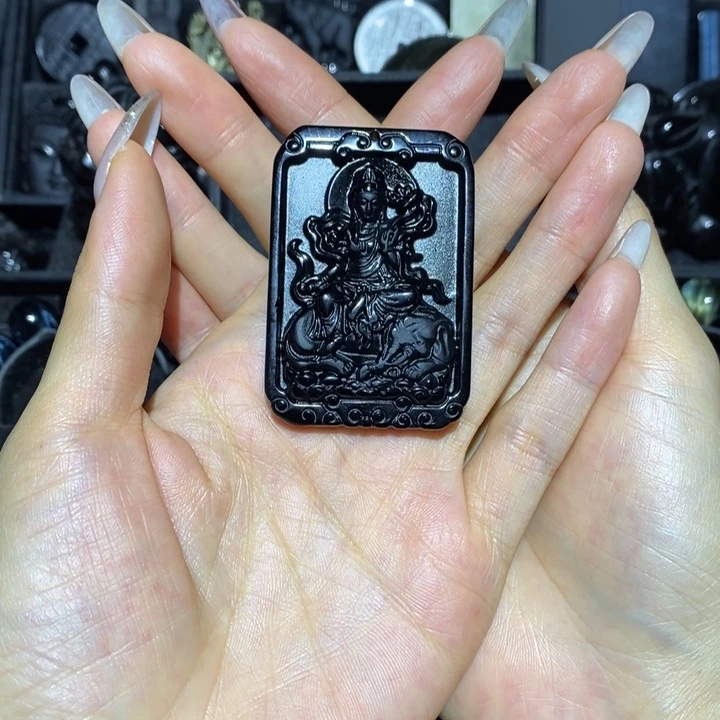 黑曜岩吊坠(不含链)未镶嵌一***水