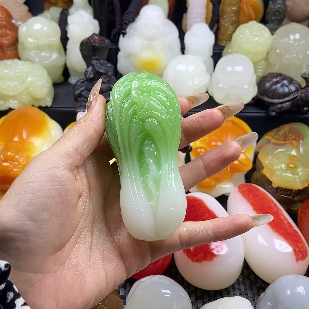 无花朵原石雕刻把件