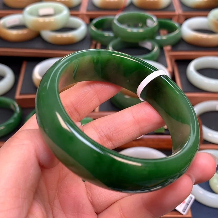 和田玉（碧玉）手镯未镶嵌58