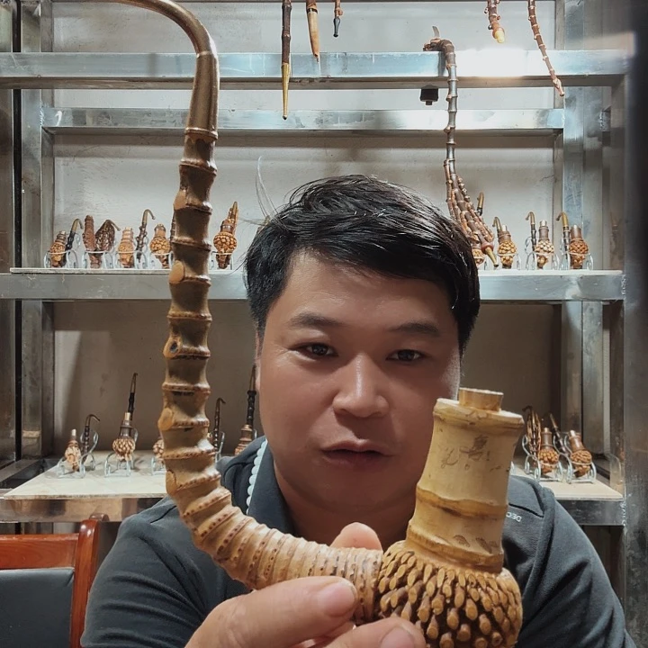 金竹竹根小一弯烟杆