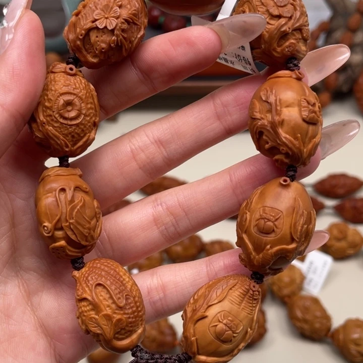 微***药橄榄核手串/手链八宝茶壶