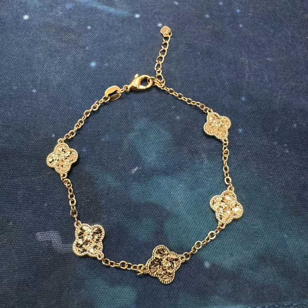 925银银制品 【SG】碎冰冰四叶草经典款手链