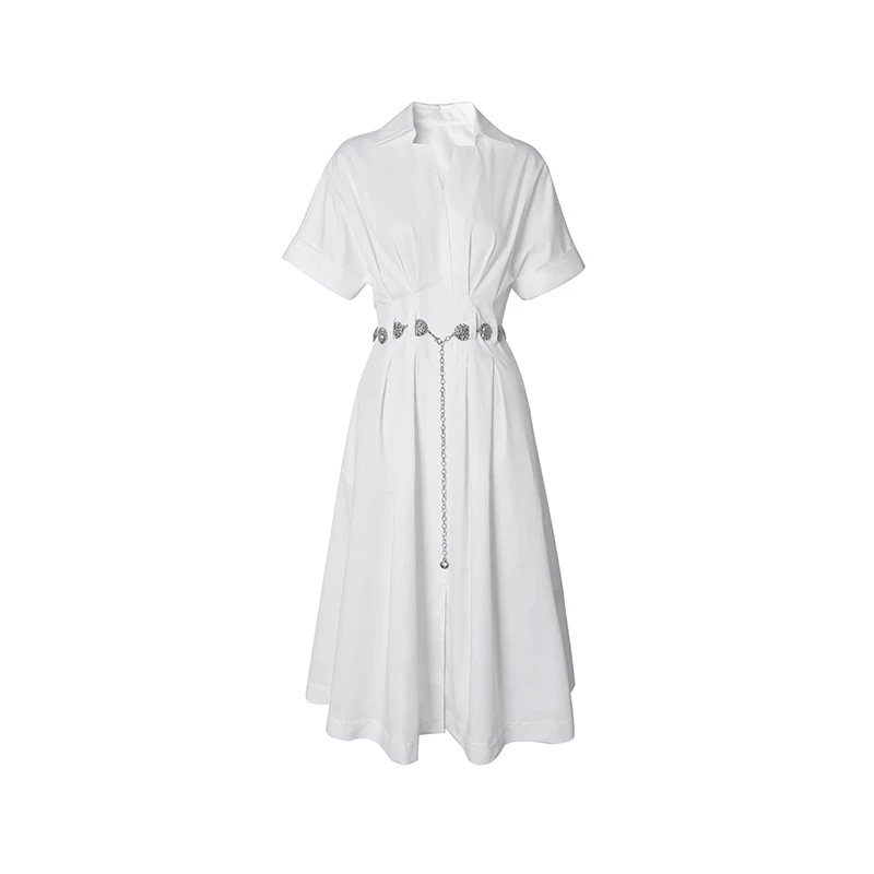 商场同款 棉感大摆裙立裁优雅气质款连衣裙22802