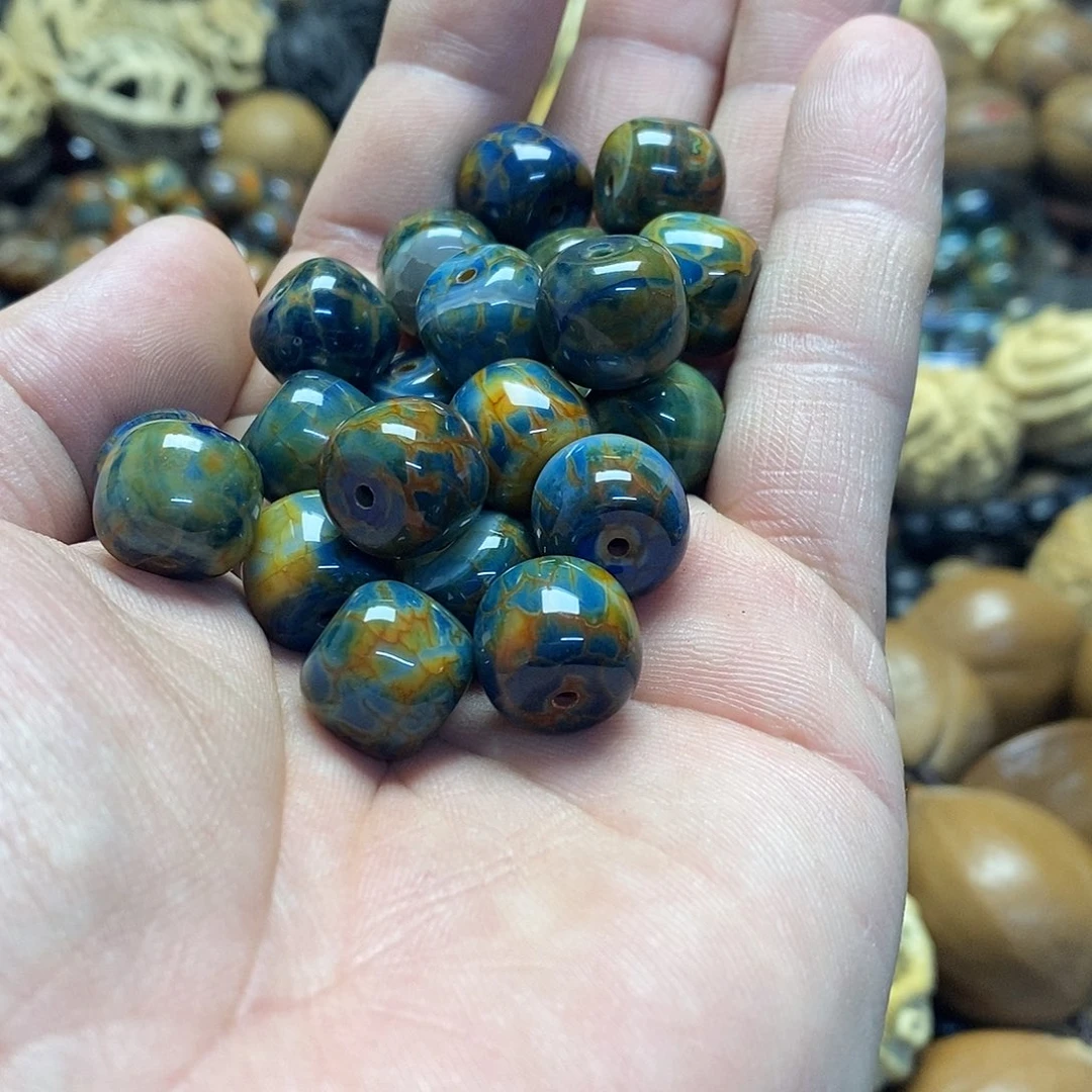 合金颈饰玛瑙/玉髓小老型直径13尺寸50元发11颗