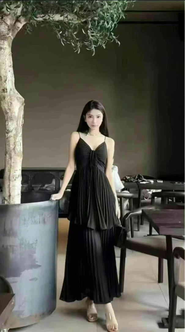 女装吊带连衣裙吊带裙中长裙不褪色夏季女士长裙