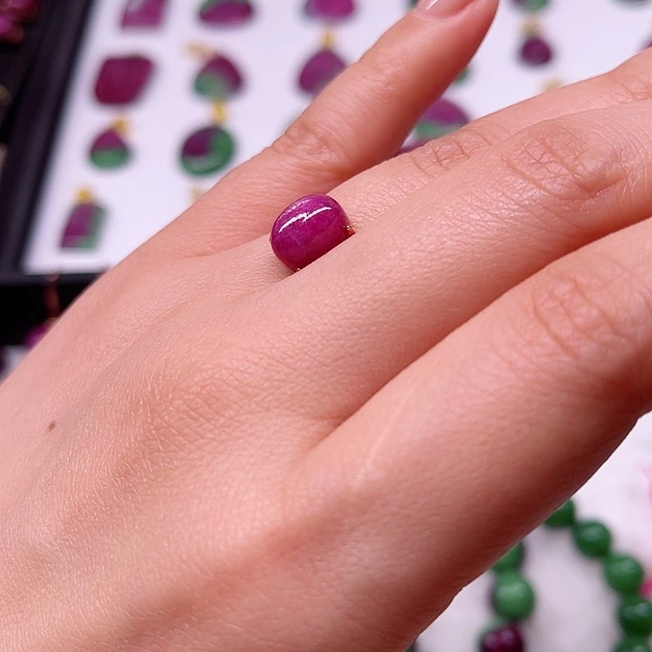 红宝石戒指银S925镶嵌