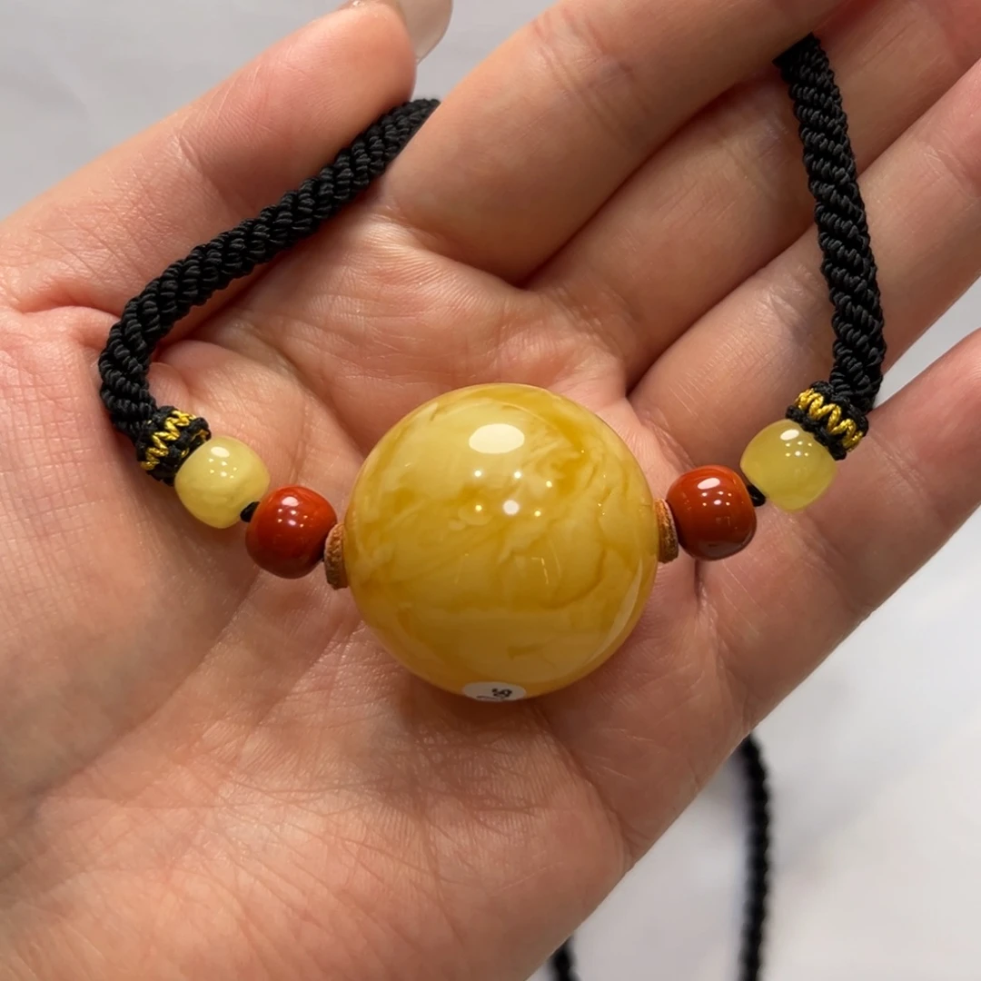 不***生琥珀未镶嵌颈饰蜜蜡颈链