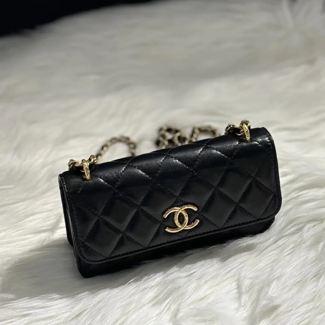 99新 Chanel/香奈儿 香奈儿双金珠口盖包（11501788）