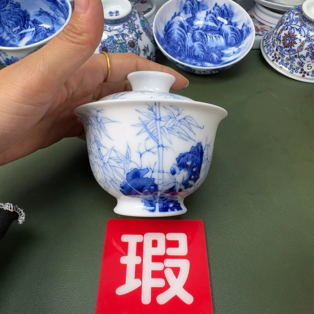 陶景德镇纯手工纯手绘茶具木木44